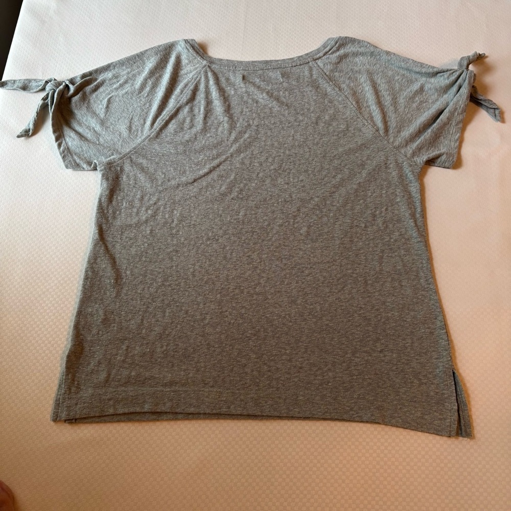 Abercrombie & Fitch Light Green Tie Front Short Sleeve Top - Picture 6 of 8